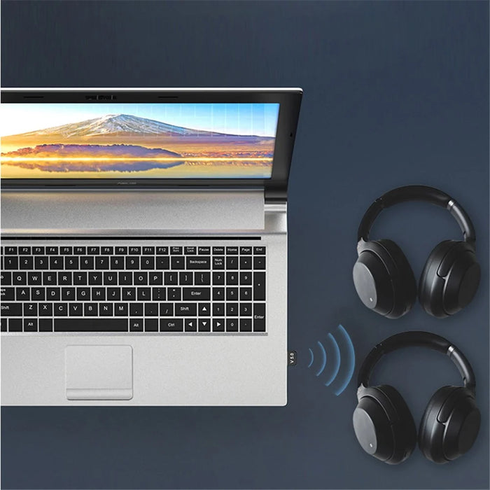 T81 Bluetooth-compatible 5.0 USB Transmitter Wireless Audio Speaker Headset Adapter - 4
