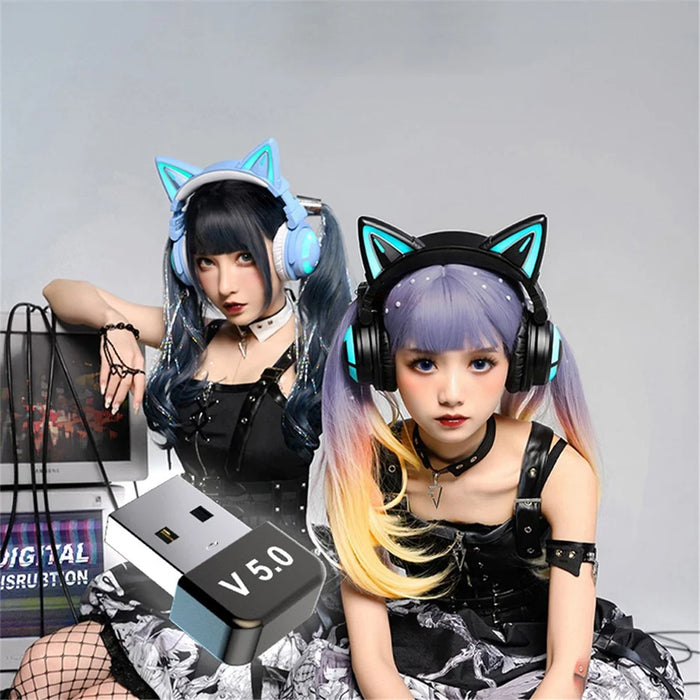 T81 Bluetooth-compatible 5.0 USB Transmitter Wireless Audio Speaker Headset Adapter - 7