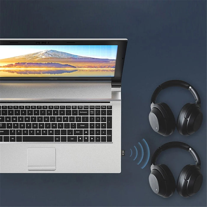 T82 USB Bluetooth-compatible 5.0 Transmitter Wireless Computer Speaker Headset Connection Audio Adapter for Voice Calls - 4