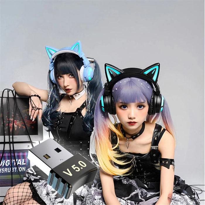 T82 USB Bluetooth-compatible 5.0 Transmitter Wireless Computer Speaker Headset Connection Audio Adapter for Voice Calls - 7