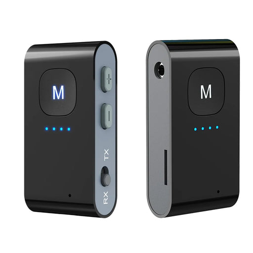 BR02 Bluetooth-compatible 5.0 Receiver Transmitter AUX TF Card Audio Adapter with Battery Indicator - 1