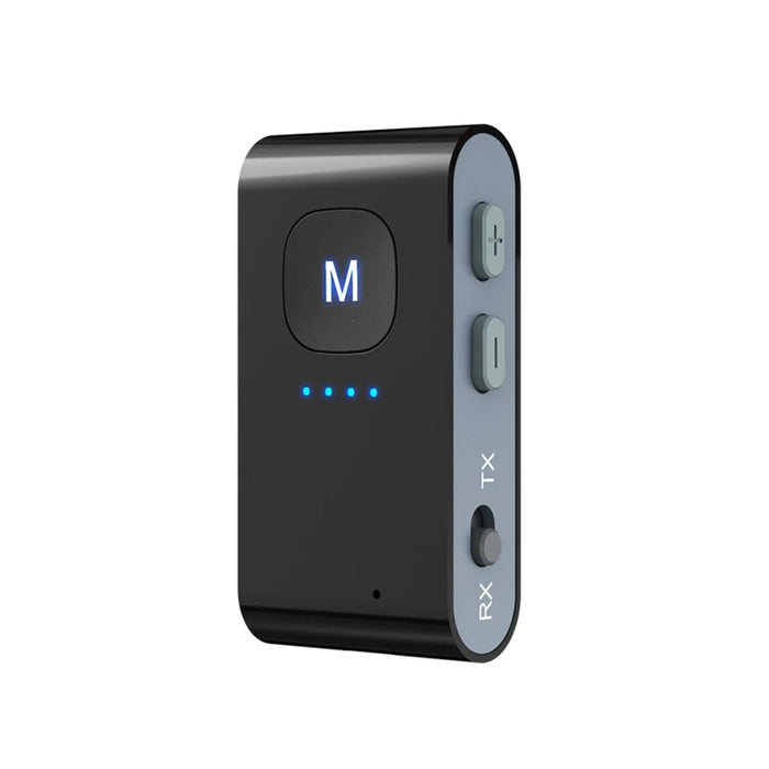 BR02 Bluetooth-compatible 5.0 Receiver Transmitter AUX TF Card Audio Adapter with Battery Indicator - 2