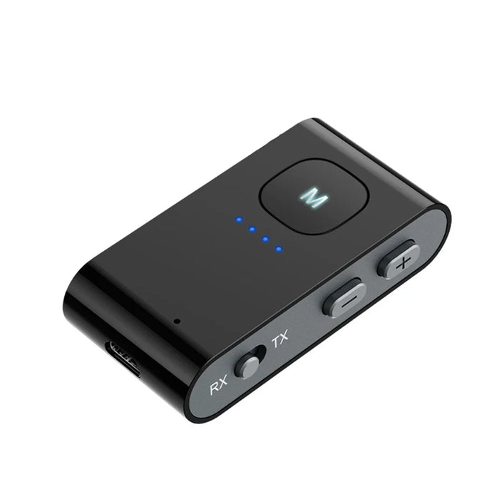 BR02 Bluetooth-compatible 5.0 Receiver Transmitter AUX TF Card Audio Adapter with Battery Indicator - 5