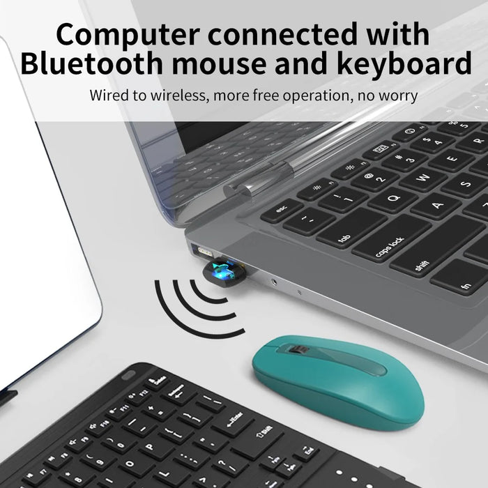 BT-08T Mini USB Bluetooth-compatible 5.0 Transmitter Wireless Connection PC Adapter for Mouse Keyboard - 6