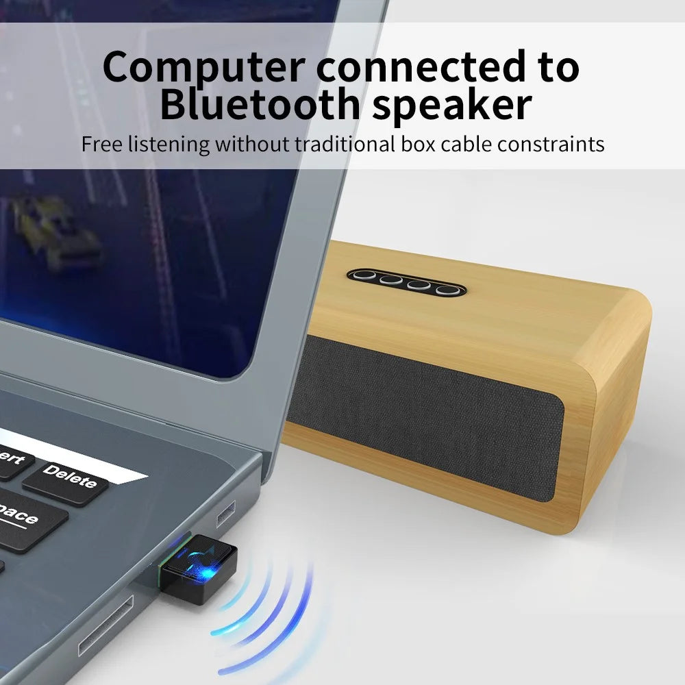BT-08H Mini USB Bluetooth-compatible 5.0 Transmitter Computer Laptop Wireless Connection Adapter for Speaker Mouse Keyboard - 4