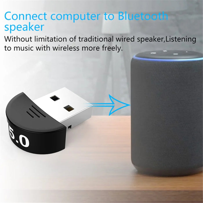 06M Mini USB Bluetooth-compatible 5.0 Audio Transmission Wireless Connection Adapter for Mouse Keyboard Speaker - 5