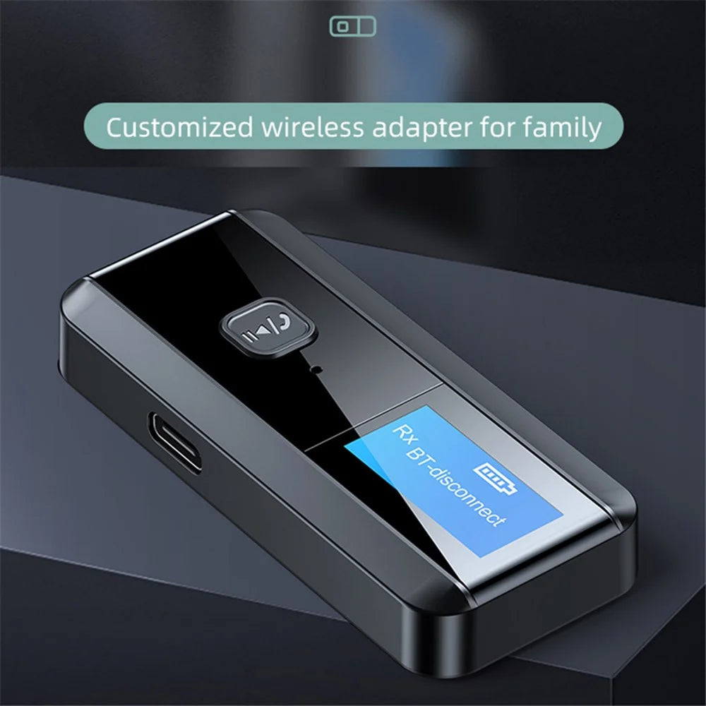 C29 2-in-1 LCD Display Bluetooth-compatible 5.0 Audio Receiver Transmitter Aux Stereo Wireless Adapter - 2