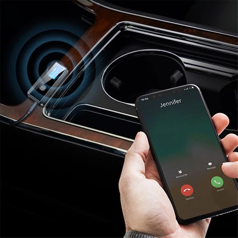 C29 2-in-1 LCD Display Bluetooth-compatible 5.0 Audio Receiver Transmitter Aux Stereo Wireless Adapter - 5