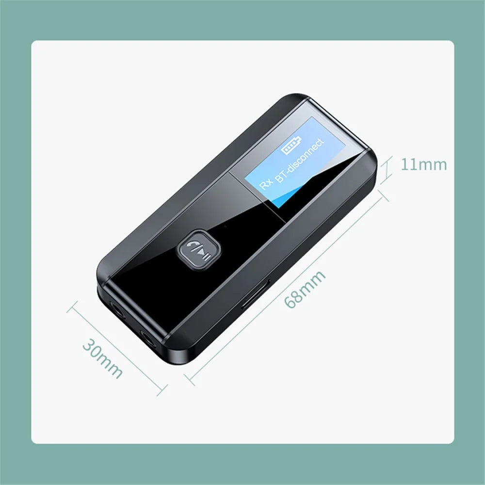 C29 2-in-1 LCD Display Bluetooth-compatible 5.0 Audio Receiver Transmitter Aux Stereo Wireless Adapter - 6