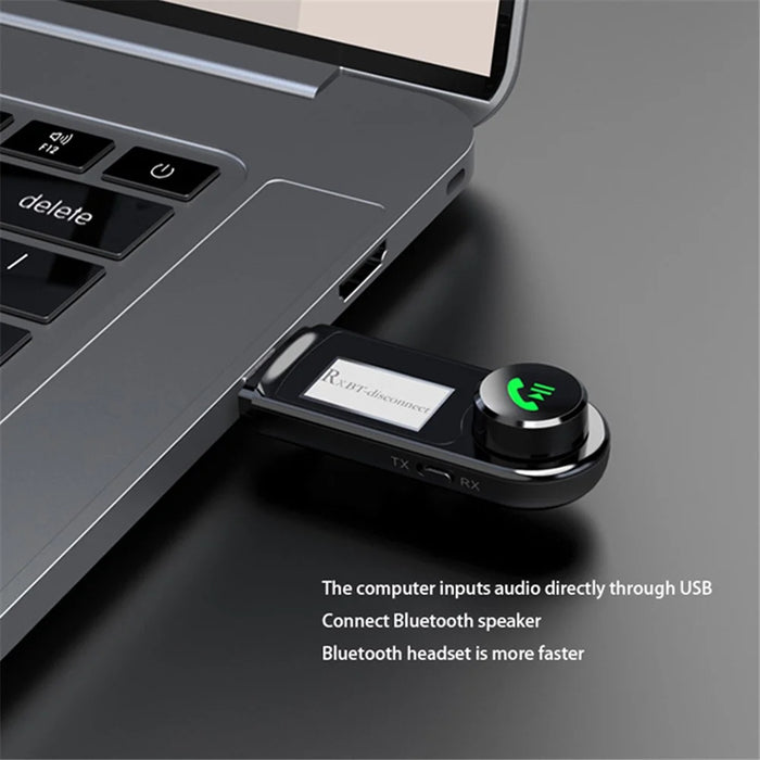 B15 2-in-1 LCD Screen Bluetooth-compatible 5.0 Audio Receiver Transmitter USB Wireless Adapter - 4