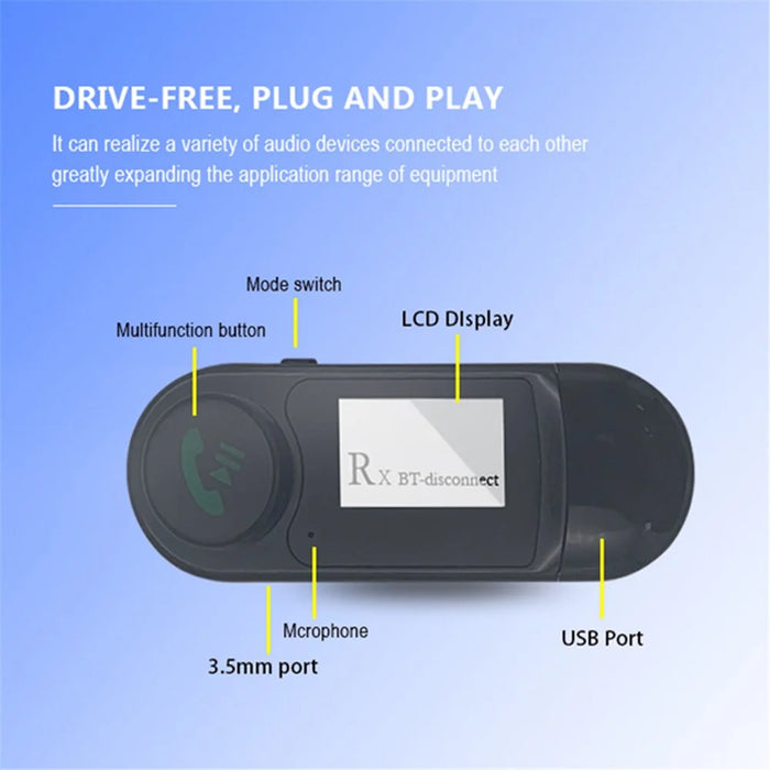 B15 2-in-1 LCD Screen Bluetooth-compatible 5.0 Audio Receiver Transmitter USB Wireless Adapter - 7