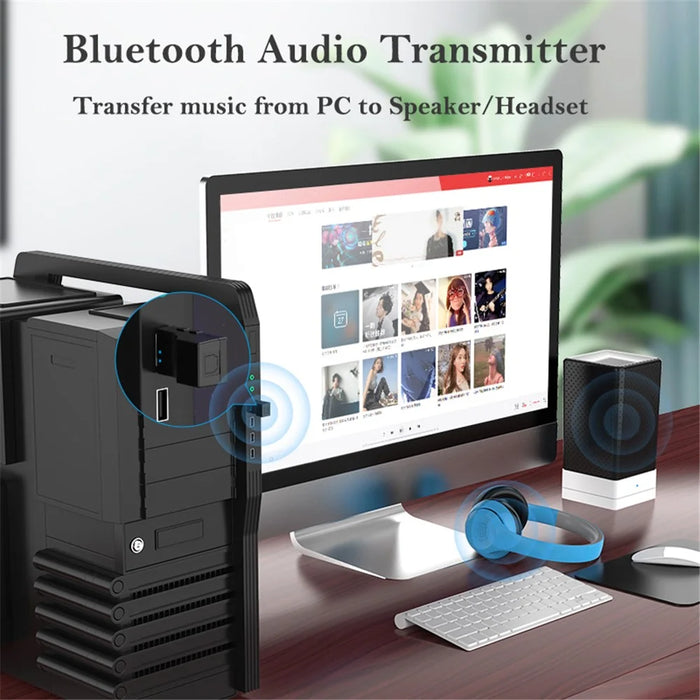 SW-03 Optical Fiber / USB Bluetooth-compatible Audio Transmitter Mini Portable BT Audio Adapter Compatible with Nintendo Switch / PC / PS / Xbox Game Consoles - 5