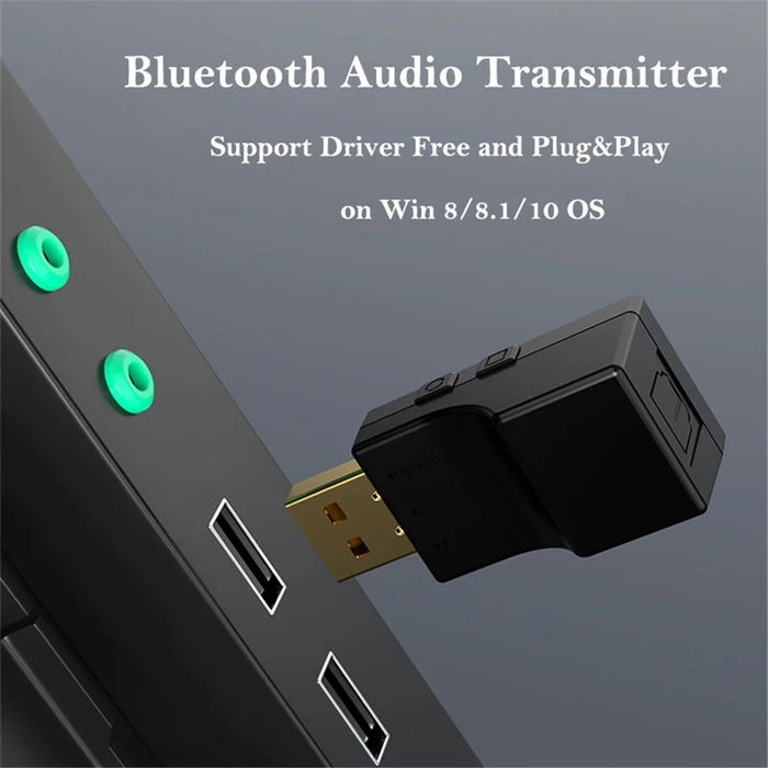 SW-03 Optical Fiber / USB Bluetooth-compatible Audio Transmitter Mini Portable BT Audio Adapter Compatible with Nintendo Switch / PC / PS / Xbox Game Consoles - 7