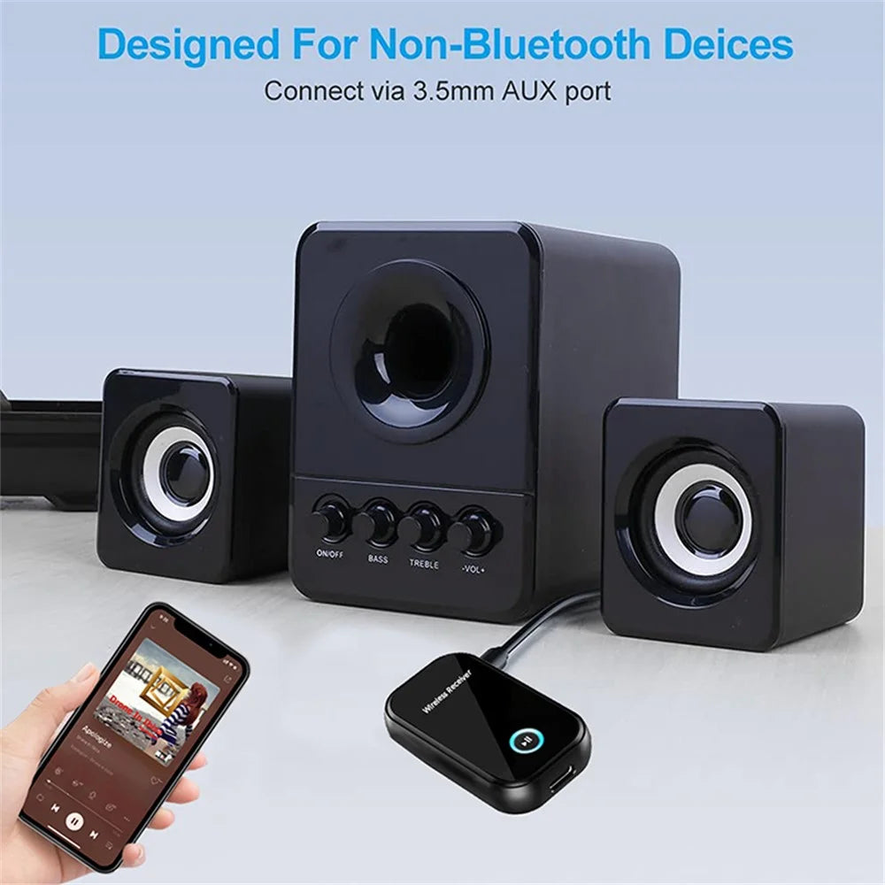 BT15 AUX Car Bluetooth-compatible 5.0 Audio Receiver Noise Reduction Bluetooth-compatible Call Adapter - 5