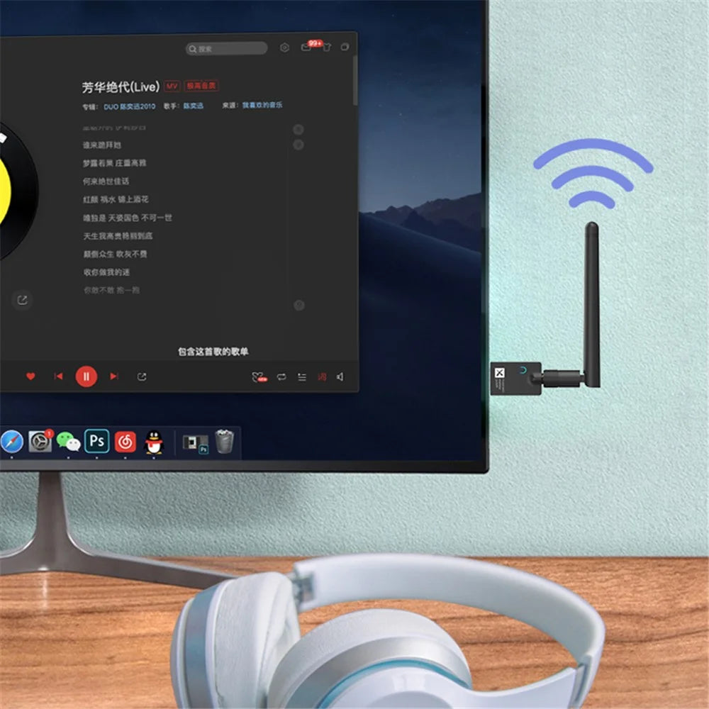 T10 Low Latency Bluetooth-compatible Audio Transmitter Support aptX and Call for Mac/PS5/Android - 3