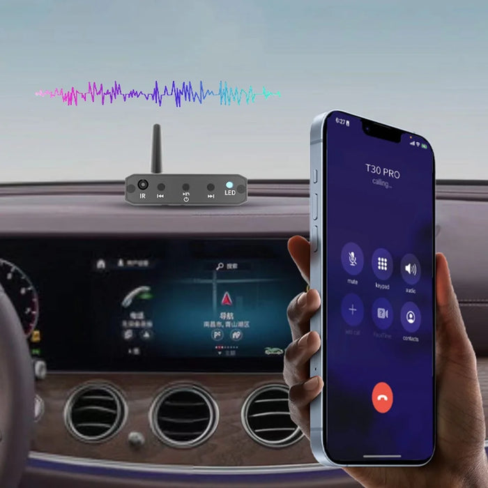 T30 Pro Bluetooth-compatible 5.2 Receiver Multifunctional Audio Adapter Support Hands-Free Calling - 5