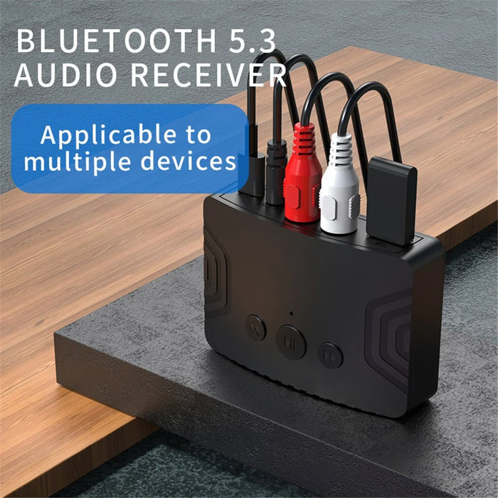R20 Wireless Audio Adapter 3.5mm AUX 2RCA U Disk Player Bluetooth-compatible 5.3 Transmitter Receiver for PC TV Car Speaker - 2