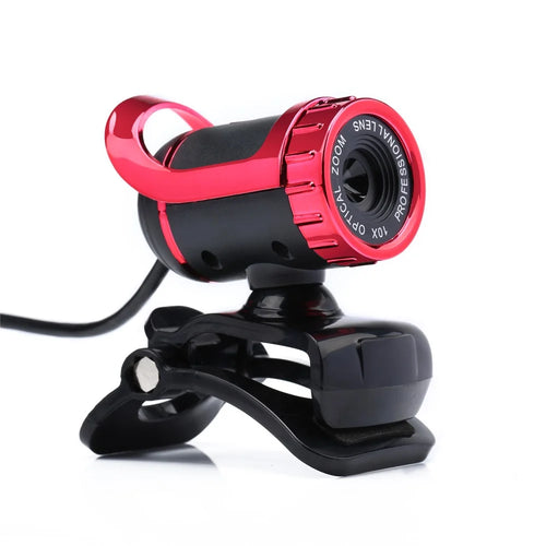A859 Computer HD High Definition Video USB Camera Built-in Microphone - Red - 1