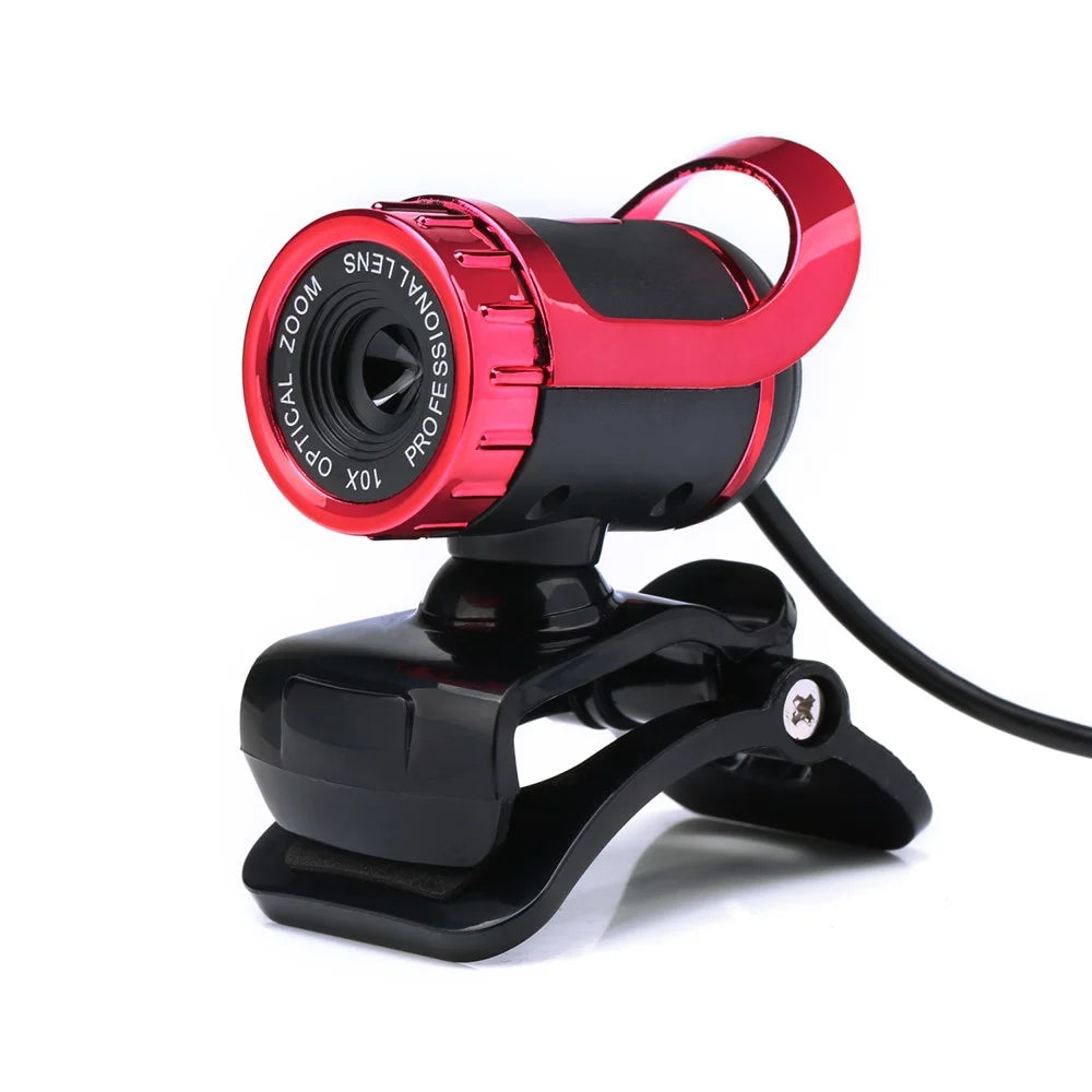 A859 Computer HD High Definition Video USB Camera Built-in Microphone - Red - 2