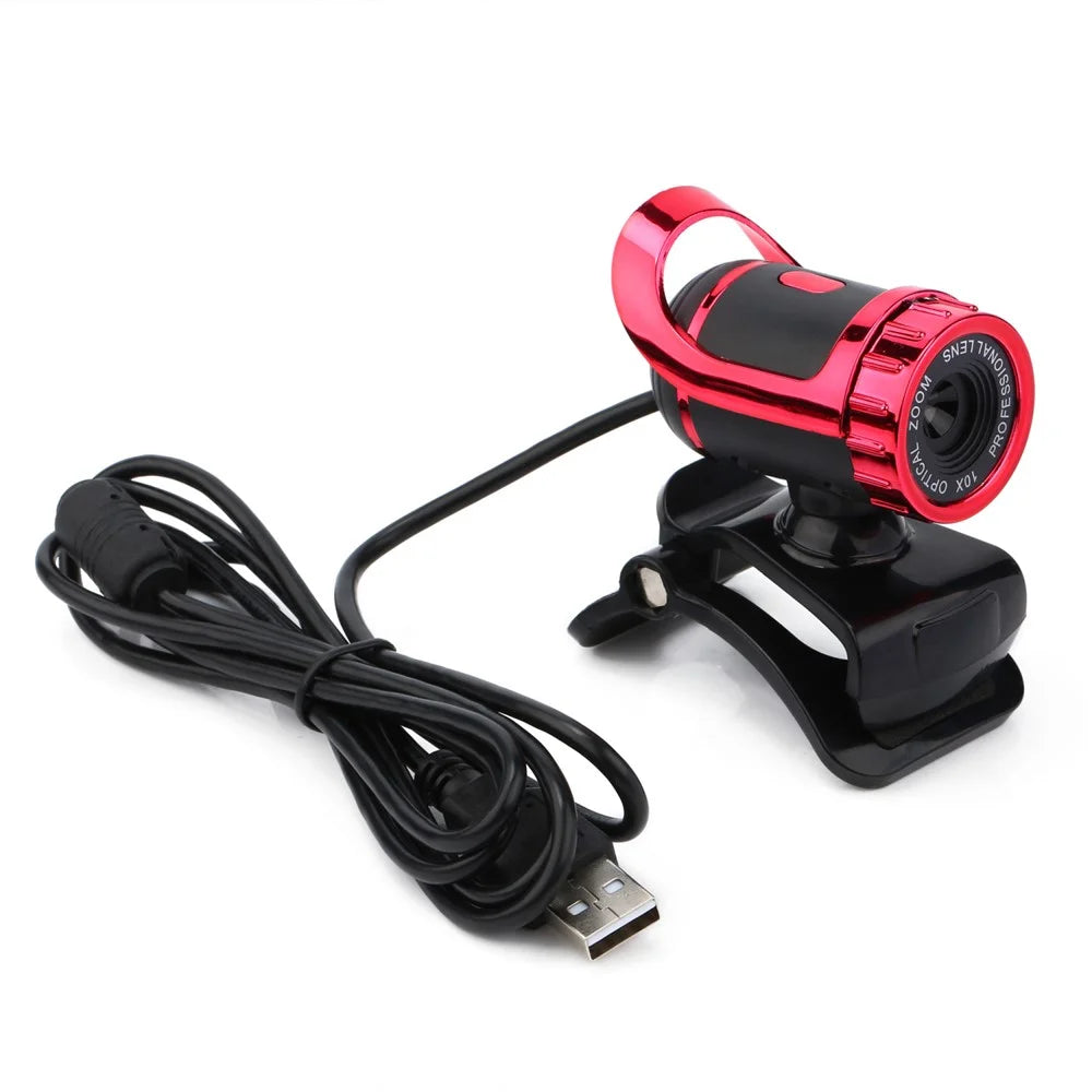 A859 Computer HD High Definition Video USB Camera Built-in Microphone - Red - 5
