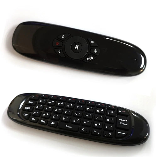 3 in 1 2.4GHz Wireless Air Mouse Full QWERTY Keyboard with TV Remote Control Function - Black - 1