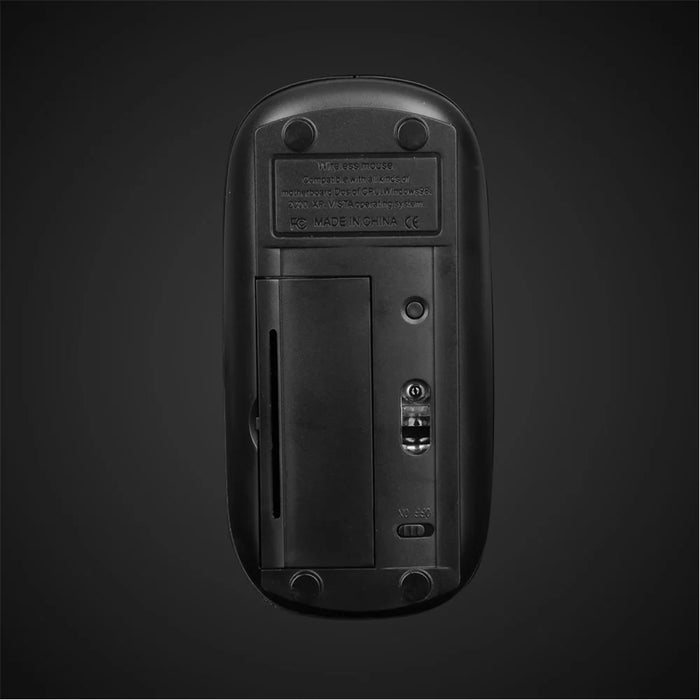 Bluetooth-compatible 3.0 Wireless Mouse 1600 DPI Battery Powered Slim Ergonomic Mice for PC Laptop - Black - 2