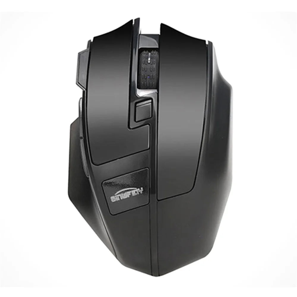 GINWFEIY W2 Rechargeable 2.4G Wireless Gaming Mouse 1600DPI 6 Keys Computer Laptop Tablet Ergonomic Mice - Black - 1