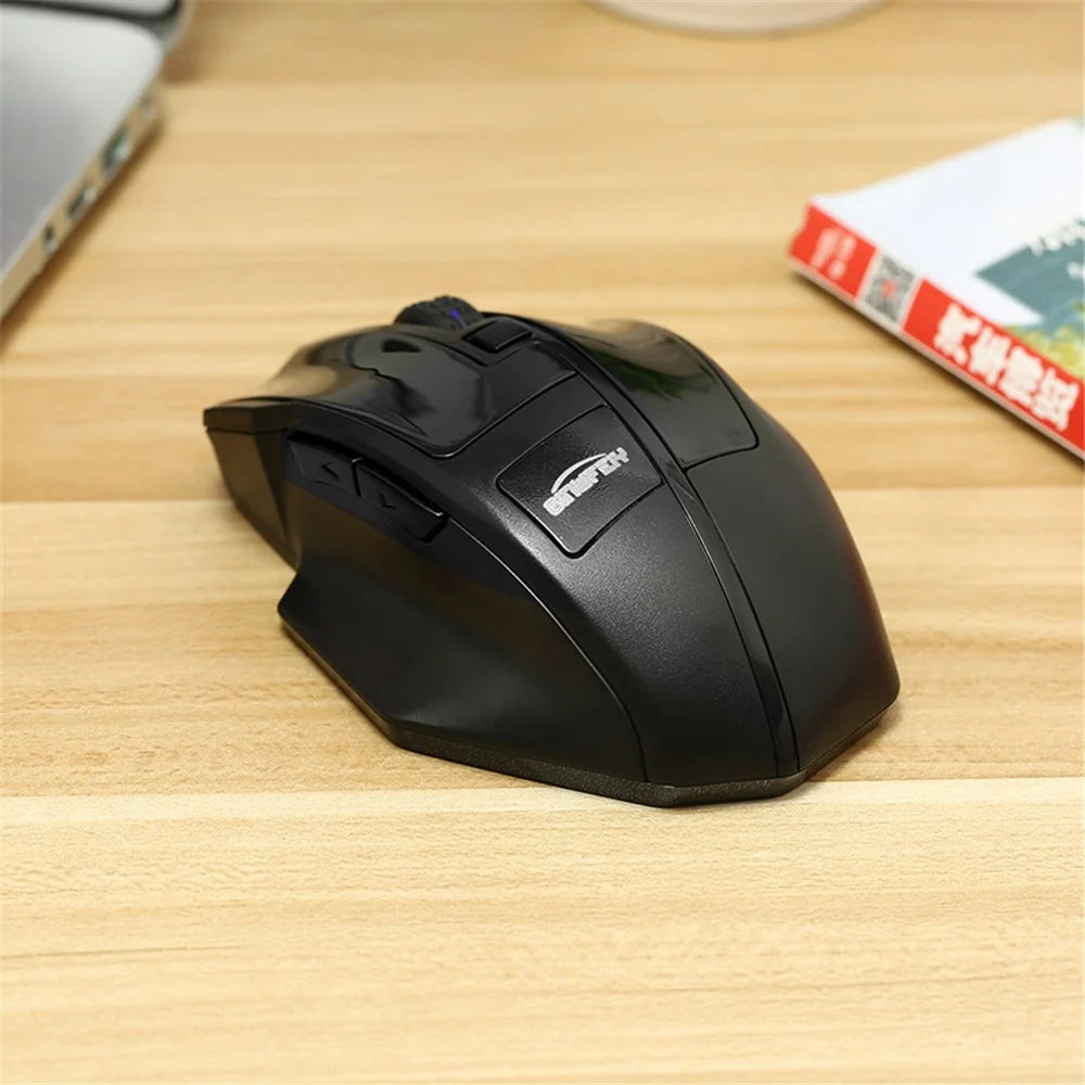 GINWFEIY W2 Rechargeable 2.4G Wireless Gaming Mouse 1600DPI 6 Keys Computer Laptop Tablet Ergonomic Mice - Black - 7