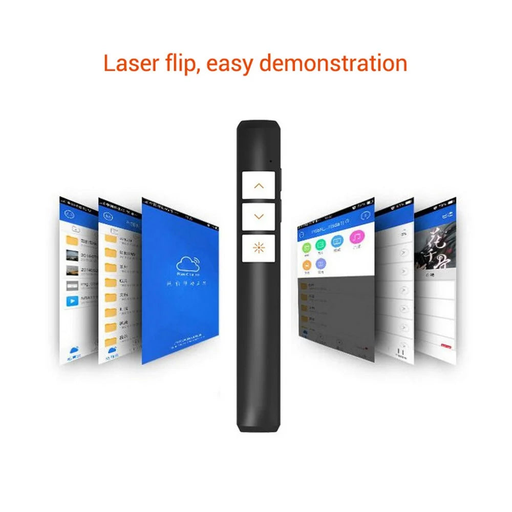 USB 2.4Ghz Wireless Remote Presenter PPT Red Laser Pointer Pen for Presentation Universal Powerpoint Remote - 3