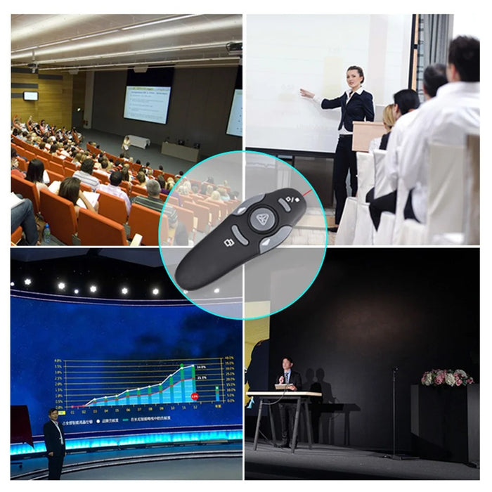 2.4GHz Laser Red Pointers Pen USB Receiver RF Remote Control Wireless Presenter PowerPoint Clicker Control Pointer - 6