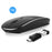 2.4G Wireless Computer Laptop Mouse Rechargeable Aluminium Alloy Mice with Type-C Adapter - Black - 1