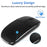 2.4G Wireless Computer Laptop Mouse Rechargeable Aluminium Alloy Mice with Type-C Adapter - Black - 6