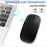 2.4G Wireless Computer Laptop Mouse Rechargeable Aluminium Alloy Mice with Type-C Adapter - Black - 7