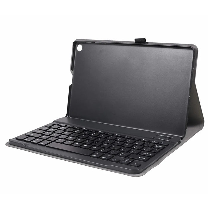 For Samsung Galaxy Tab A 10.1 (2019) SM-T515 SM-T510 Leather Stand Tablet Case with Detachable Magnetic Wireless Keyboard (Without Touchpad) (German Version) - Black - 6