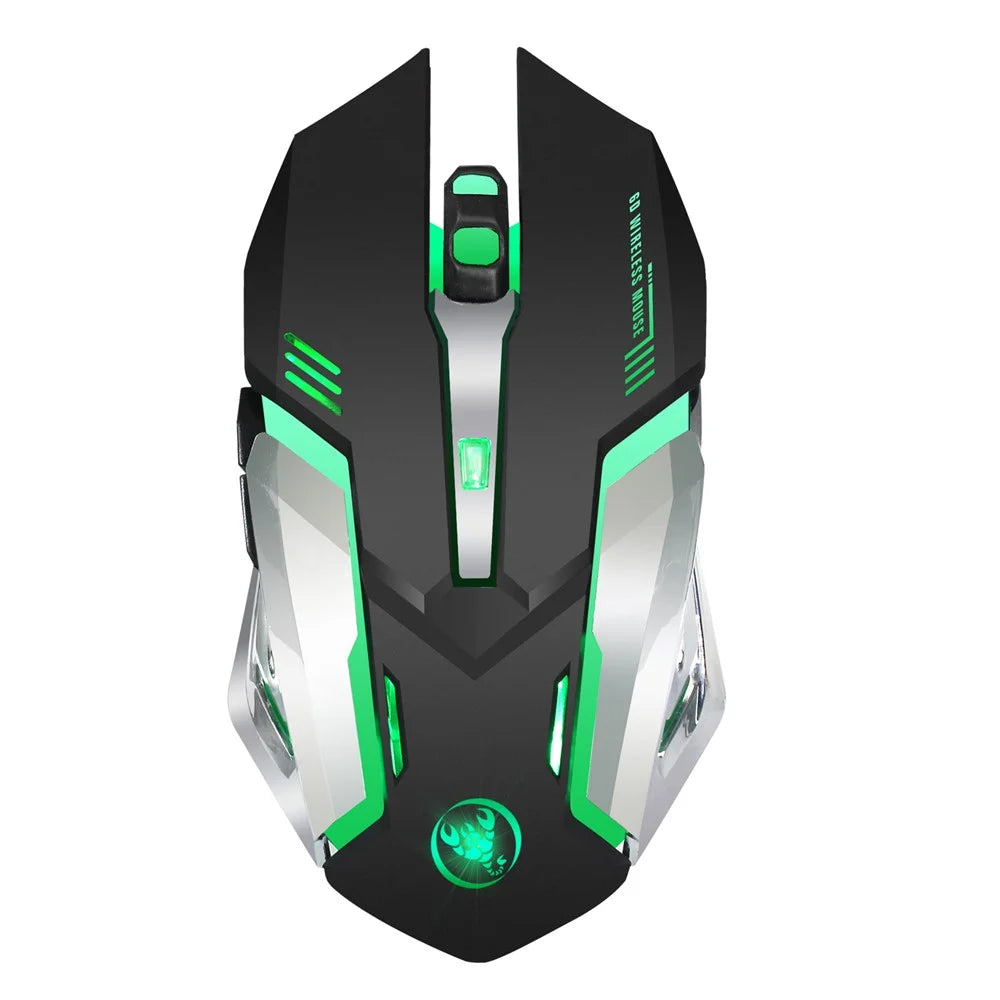 M10 Wireless Gaming Mouse 2400dpi Rechargeable 7 Color Backlight Breathing Comfort Gamer Mice - 2