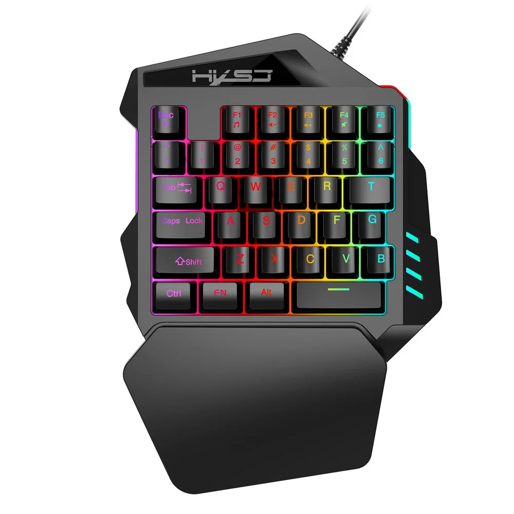 V100 Mini FN + ESC Button LED Backlight Single-handed 35 Key Mechanical Keyboard Game - 2