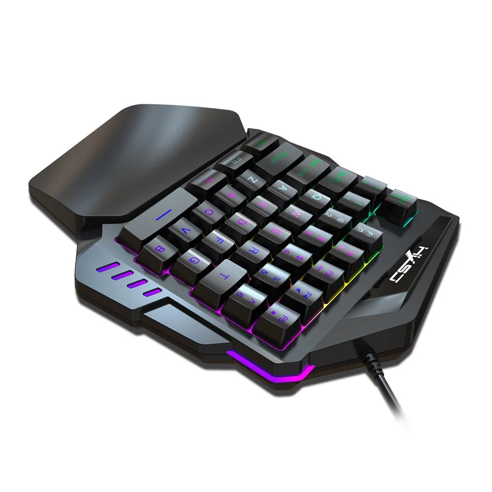 V100 Mini FN + ESC Button LED Backlight Single-handed 35 Key Mechanical Keyboard Game - 4