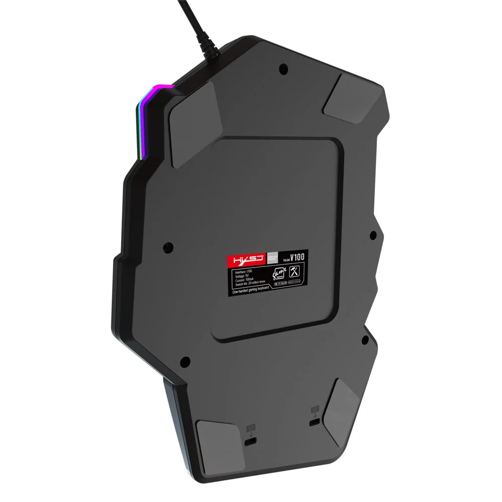 V100 Mini FN + ESC Button LED Backlight Single-handed 35 Key Mechanical Keyboard Game - 5