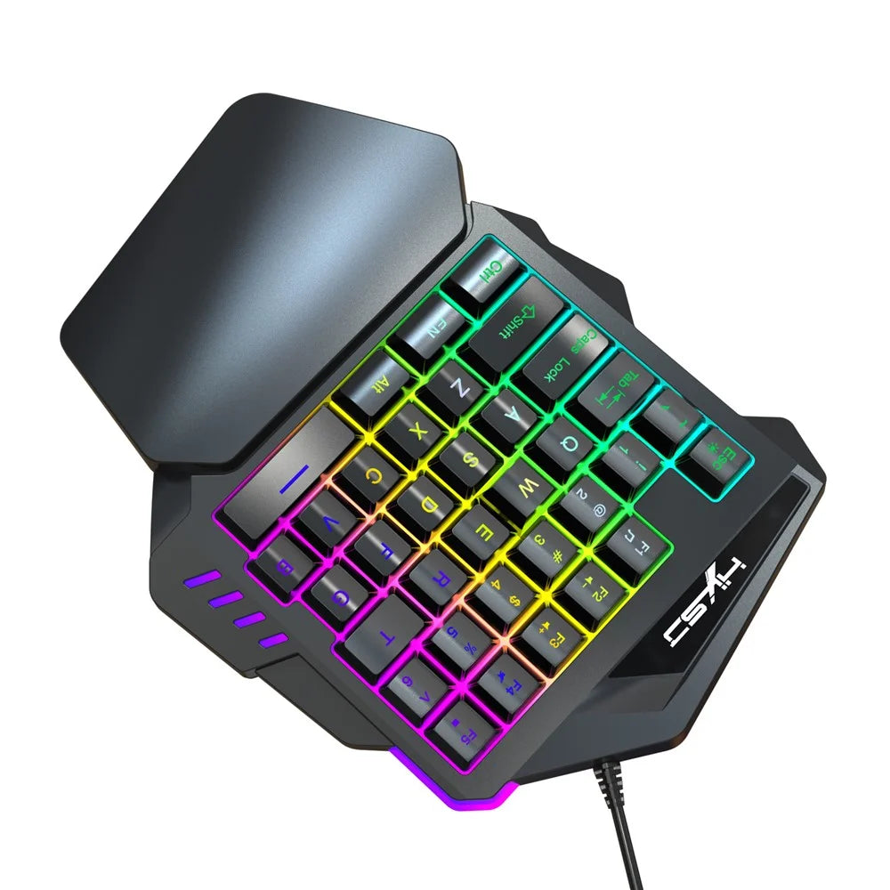 V100 Mini FN + ESC Button LED Backlight Single-handed 35 Key Mechanical Keyboard Game - 6