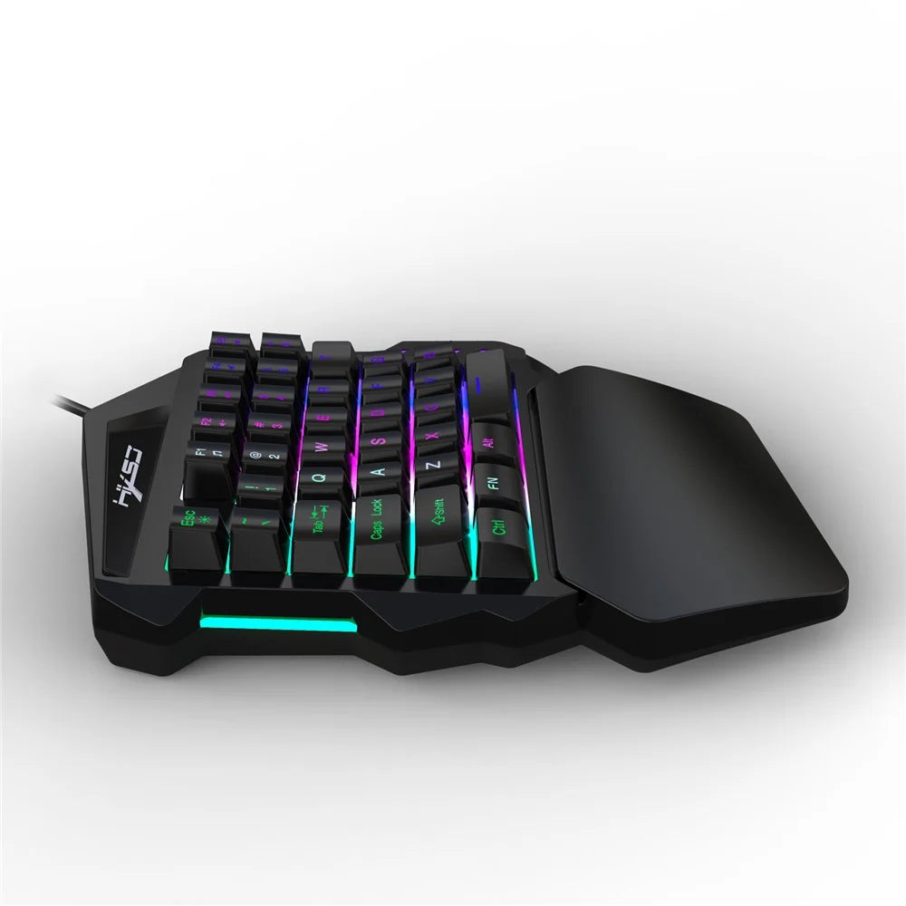 V100 Mini FN + ESC Button LED Backlight Single-handed 35 Key Mechanical Keyboard Game - 7