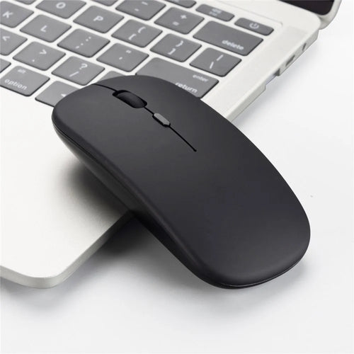 M80 2.4G Wireless Mouse Rechargeable 800/1200/1600 DPI Computer Mouse Ultra-Thin Silent Mice for Home Office Notebook - Matte Black - 1