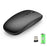 M80 2.4G Wireless Mouse Rechargeable 800/1200/1600 DPI Computer Mouse Ultra-Thin Silent Mice for Home Office Notebook - Matte Black - 2