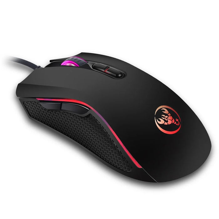 HXSJ A869 Seven Lightning Colors Game Four Gears Adjustment Electronic Sports Mouse - 6