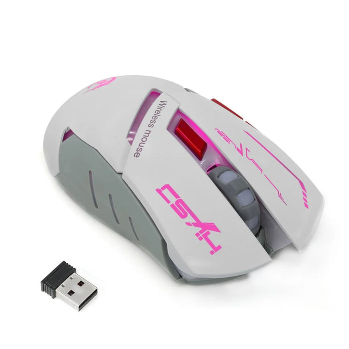HXSJ X30 7 Colors 3 Levels of Adjustable DPI Colorful Luminescent Game Mouse - White - 2