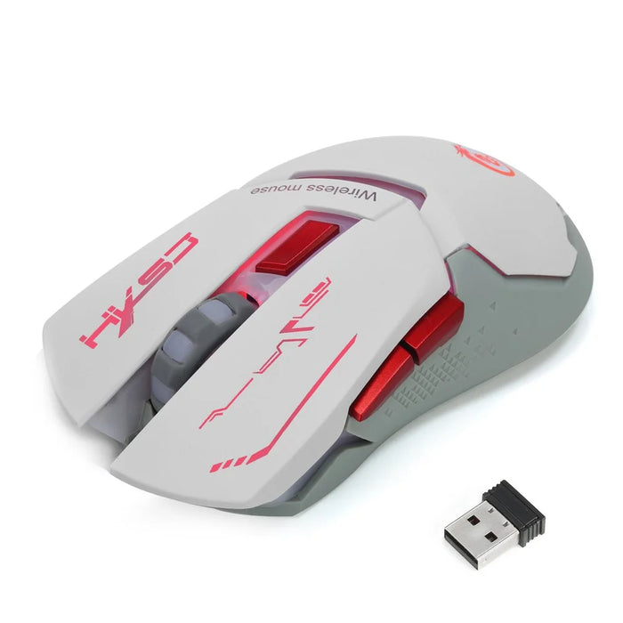 HXSJ X30 7 Colors 3 Levels of Adjustable DPI Colorful Luminescent Game Mouse - White - 3