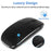Aluminum Alloy Rechargeable 2.4G Wireless Mouse Bluetooth-compatible Mute Mice Dual Mode - Black - 6