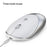 HXSJ T36 Three Mode Bluetooth-compatible 3.0 + 5.0 Wireless Mouse Silme Silent Rechargeable Optical Mouse - White - 3