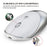 HXSJ T36 Three Mode Bluetooth-compatible 3.0 + 5.0 Wireless Mouse Silme Silent Rechargeable Optical Mouse - White - 5