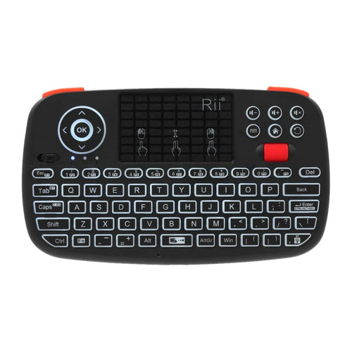 RII I4 Mini Bluetooth-compatible 2.4GHz for Windows Android (English Version) Dual-mode Hand-held Fingerboard Backlit Mouse Touchpad - 1
