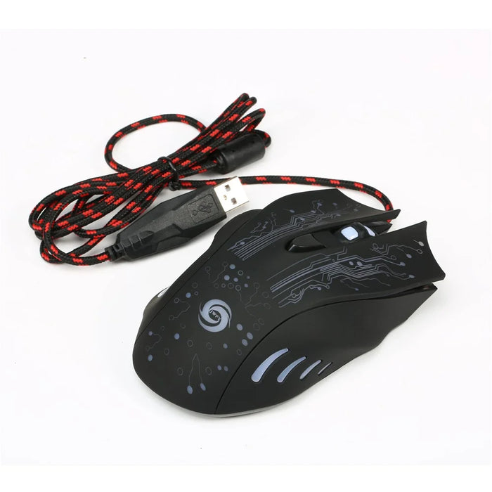 K1013 6-Key USB Wired Gaming Mouse 3200DPI with Colorful LED Light (CE/RoHS/FCC) - 2